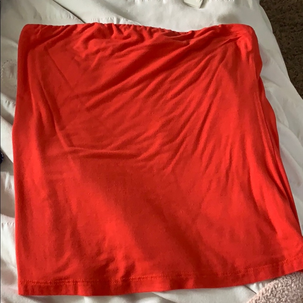 Beautiful mini skirt or a strapless shirt